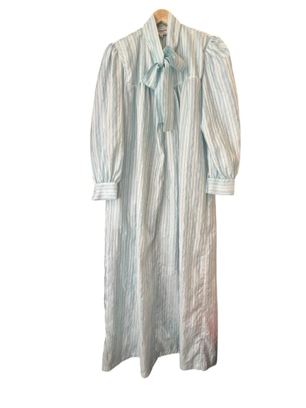 vtg Christian Dior Housedress Kaftan Nightgown Crinkle Satin Old Hollywood L - Picture 3 of 11